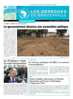 Les Dépêches de Brazzaville : Édition kinshasa du 10 avril 2015