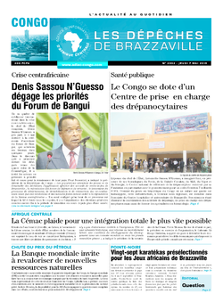 Les Dépêches de Brazzaville : Édition brazzaville du 07 mai 2015