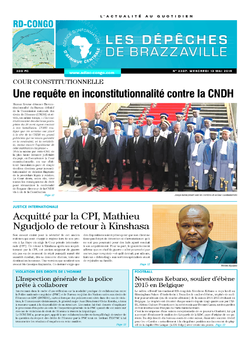 Les Dépêches de Brazzaville : Édition kinshasa du 13 mai 2015