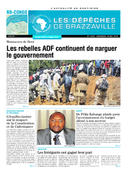 Les Dépêches de Brazzaville : Édition kinshasa du 15 mai 2015