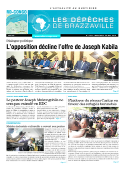 Les Dépêches de Brazzaville : Édition kinshasa du 20 mai 2015
