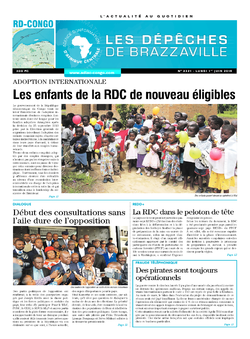 Les Dépêches de Brazzaville : Édition kinshasa du 01 juin 2015