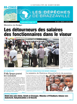 Les Dépêches de Brazzaville : Édition kinshasa du 02 juin 2015