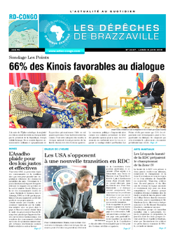 Les Dépêches de Brazzaville : Édition kinshasa du 08 juin 2015