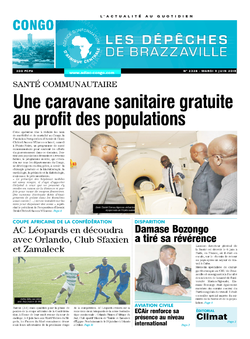 Les Dépêches de Brazzaville : Édition brazzaville du 09 juin 2015