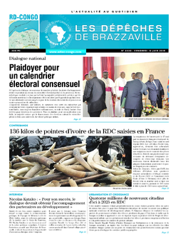 Les Dépêches de Brazzaville : Édition kinshasa du 12 juin 2015