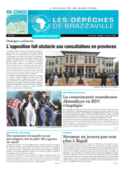 Les Dépêches de Brazzaville : Édition kinshasa du 16 juin 2015