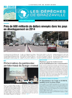Les Dépêches de Brazzaville : Édition kinshasa du 18 juin 2015