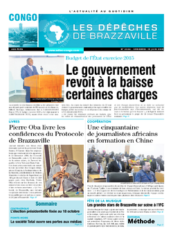 Les Dépêches de Brazzaville : Édition brazzaville du 19 juin 2015