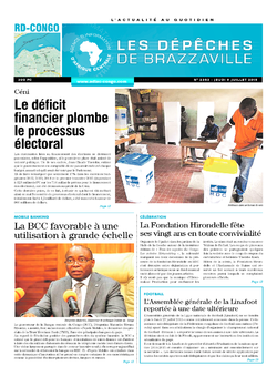 Les Dépêches de Brazzaville : Édition kinshasa du 09 juillet 2015