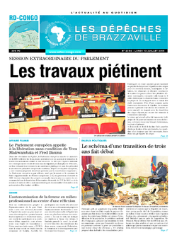 Les Dépêches de Brazzaville : Édition kinshasa du 13 juillet 2015
