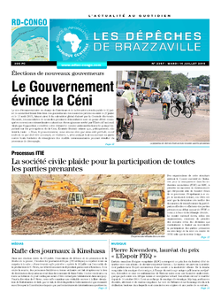 Les Dépêches de Brazzaville : Édition kinshasa du 14 juillet 2015