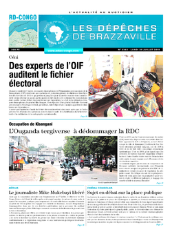 Les Dépêches de Brazzaville : Édition kinshasa du 20 juillet 2015
