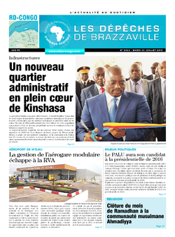 Les Dépêches de Brazzaville : Édition kinshasa du 21 juillet 2015