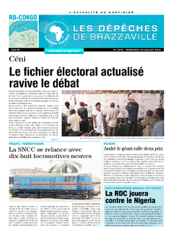 Les Dépêches de Brazzaville : Édition kinshasa du 29 juillet 2015