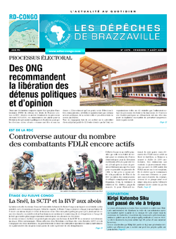 Les Dépêches de Brazzaville : Édition kinshasa du 07 août 2015