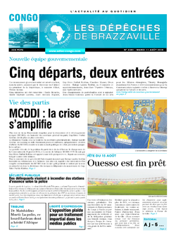Les Dépêches de Brazzaville : Édition brazzaville du 11 août 2015