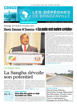 Les Dépêches de Brazzaville : Édition brazzaville du 13 août 2015