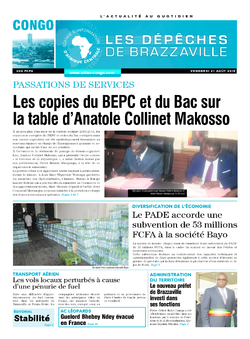 Les Dépêches de Brazzaville : Édition brazzaville du 21 août 2015
