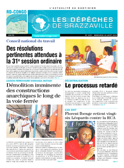 Les Dépêches de Brazzaville : Édition kinshasa du 26 août 2015