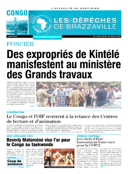 Les Dépêches de Brazzaville : Édition brazzaville du 27 août 2015