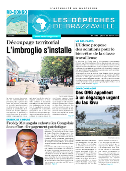 Les Dépêches de Brazzaville : Édition kinshasa du 27 août 2015