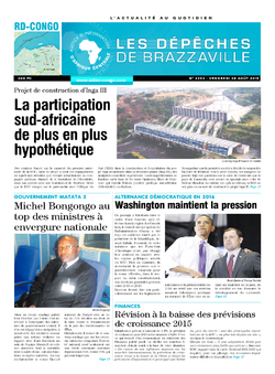 Les Dépêches de Brazzaville : Édition kinshasa du 28 août 2015