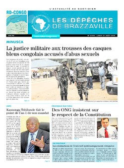 Les Dépêches de Brazzaville : Édition kinshasa du 31 août 2015