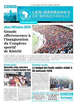 Les Dépêches de Brazzaville : Édition brazzaville du 02 septembre 2015