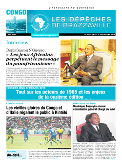Les Dépêches de Brazzaville : Édition brazzaville du 03 septembre 2015