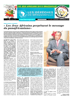 Les Dépêches de Brazzaville : Édition brazzaville du 06 septembre 2015
