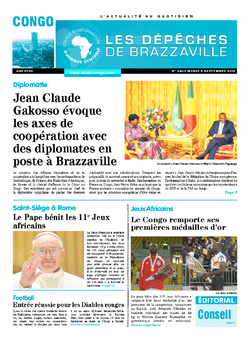 Les Dépêches de Brazzaville : Édition brazzaville du 08 septembre 2015