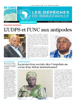 Les Dépêches de Brazzaville : Édition kinshasa du 09 septembre 2015
