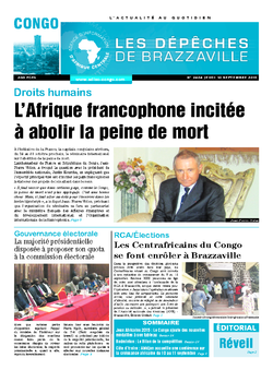 Les Dépêches de Brazzaville : Édition brazzaville du 10 septembre 2015