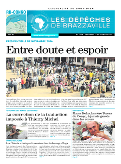 Les Dépêches de Brazzaville : Édition kinshasa du 11 septembre 2015
