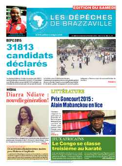 Les Dépêches de Brazzaville : Édition du 6e jour du 12 septembre 2015