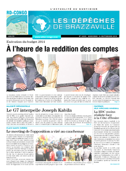 Les Dépêches de Brazzaville : Édition kinshasa du 16 septembre 2015