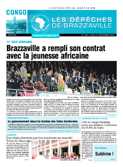 Les Dépêches de Brazzaville : Édition brazzaville du 21 septembre 2015