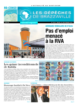 Les Dépêches de Brazzaville : Édition kinshasa du 22 septembre 2015