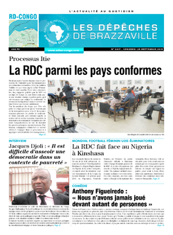 Les Dépêches de Brazzaville : Édition kinshasa du 25 septembre 2015