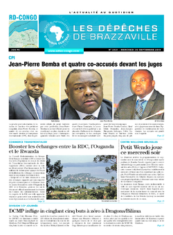 Les Dépêches de Brazzaville : Édition kinshasa du 30 septembre 2015