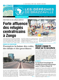 Les Dépêches de Brazzaville : Édition kinshasa du 07 octobre 2015