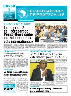 Les Dépêches de Brazzaville : Édition brazzaville du 13 octobre 2015