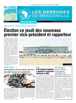 Les Dépêches de Brazzaville : Édition kinshasa du 15 octobre 2015