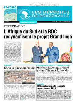 Les Dépêches de Brazzaville : Édition kinshasa du 19 octobre 2015