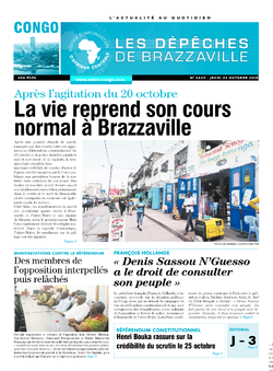 Les Dépêches de Brazzaville : Édition brazzaville du 22 octobre 2015