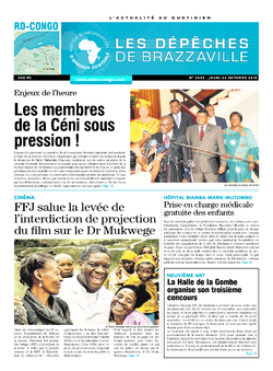 Les Dépêches de Brazzaville : Édition kinshasa du 22 octobre 2015