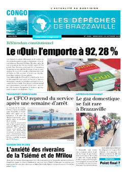 Les Dépêches de Brazzaville : Édition brazzaville du 28 octobre 2015