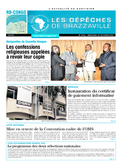 Les Dépêches de Brazzaville : Édition kinshasa du 28 octobre 2015