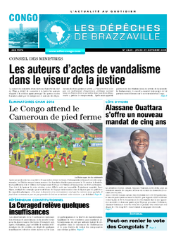 Les Dépêches de Brazzaville : Édition brazzaville du 29 octobre 2015